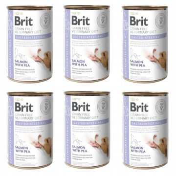 BRIT Grain Free Vet Diets Dog Gastrointestinal losos i grašak - mokra hrana za pse - 6 x 400 g