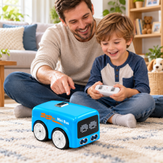 JOJOY® Interaktivni autobus igračka sa senzorom pokreta, LED svjetlima i automatskim izbjegavanjem prepreka | BUSROBO