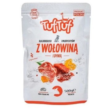 slomart TUF Mokra hrana za pse s govedinom i bundevom 500g