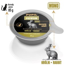 PREMIUM PUPIL Premium mokra hrana za odrasle mačke - kunić - 85g