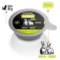 PREMIUM PUPIL Premium mokra hrana za mačiće - kunić - 85g