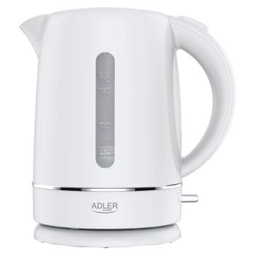 slomart Adler AD 1385w električni kuhalo za vodu, 1.7L, bijeli