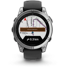 Garmin fenix E 47 mm - Stainless Steel / Graphite Silicone Band