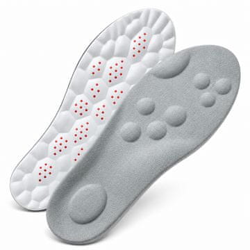 SOLFIT® Ulošci s masažnim točkama za ublažavanje boli, potpora svoda, prilagodljivo rezanje | Siva