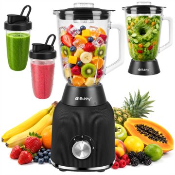 slomart RUHHY Stolni blender 1200W sa staklenim vrčem i 2 boce