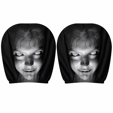 JOIRIDE® Sablasna navlaka za naslon za glavu automobila, periva i univerzalna, Halloween dizajn | SPOOKREST