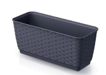 Prosperplast RATOLLA balkonska kutija s podlogom 40 cm ANTRACIT