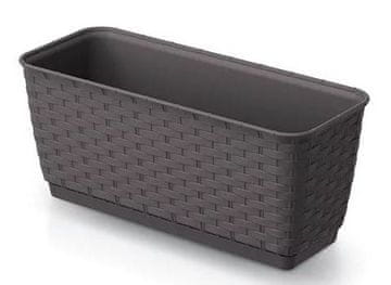 Prosperplast RATOLLA balkonska kutija s podlogom 40 cm TAMNO SMEĐA