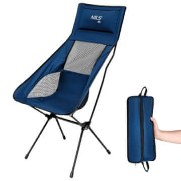 NILS CAMP NC3322 ULTRALIGHT SKLOPIVA STOLICA TAMNOPLAVE BOJE