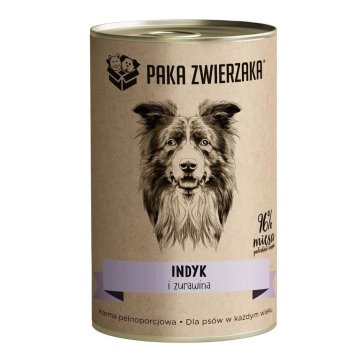 Paka Zwierzaka Pet Paka mokra hrana s puretinom i brusnicom 400 g