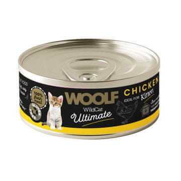 Woolf Wild Cat Ultimate Can Kitten mokra hrana za mačiće s piletinom / pilećom paštetom 85 g