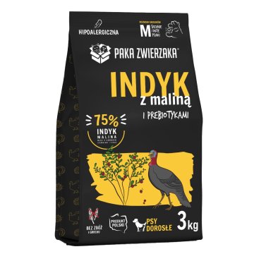 Paka Zwierzaka Sedmo nebo Životinjsko pakiranje Puretina s malinom M 3kg