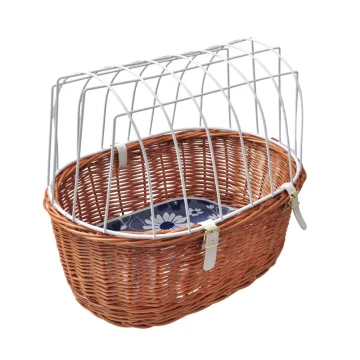košara za bicikl za pse do 15 kg na prtljažniku sa zaštitnom rešetkom 48x34x44 cm