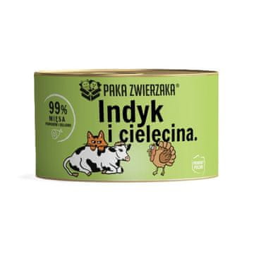 Paka Zwierzaka Mokra hrana za mačke s puretinom i teletinom 200 g