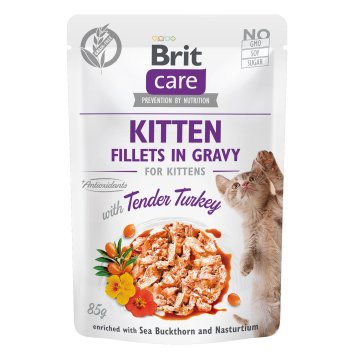 Brit Care Cat Fillets In Gravy Kitten Puretina u umaku za mačiće 85 g vrećica