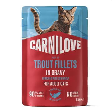 Carnilove vrećica za mokru hranu za mačke s umakom od pastrve 85 g