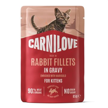 Carnilove Cat Pouch Gravy Kittens mokra hrana za mačiće s umakom od zečeva 85 g vrećica