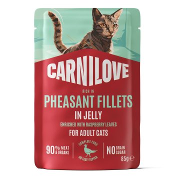 Carnilove mačja vrećica Jelly Pheasant mokra hrana za odrasle mačke 85 g vrećica