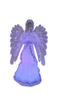 LED figurica anđela koja mijenja boje 22 cm, plastična božićna lampa na baterije