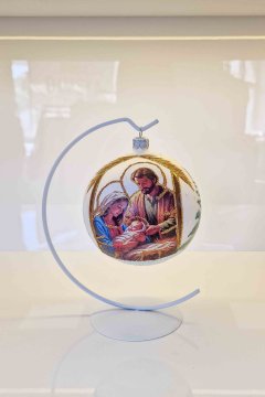 Eli Isus u jaslama 3 kuglice na stalku za decoupage za poklon 100
