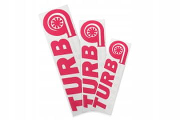TurboWorks ljubičasto-bijela naljepnica 25 cm