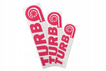 TurboWorks ljubičasto-bijela naljepnica 50 cm
