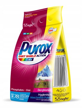 PUR Color prašak za pranje rublja 5,5 kg, 78 pranja za obojeno rublje
