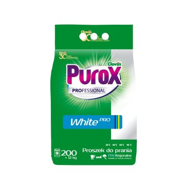 PUROX Professional WHITE PRO prašak za pranje rublja 12 kg ZA BIJELU ODJEĆU