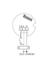 Hidrostat za kupaonski ventilator NORTADA URO WP-120 H timer bijeli