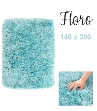 AmeliaHome Floro tepih 140 x 200 cm, čupavi, veliki, mekani, pahuljasti