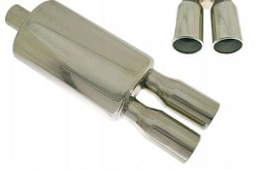 TurboWorks stražnji prigušivač 2x76 mm, ulaz 63,5 mm