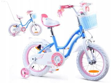 RoyalBaby dječji bicikl 14" STAR GIRL košara + bočni kotači RB14G-1