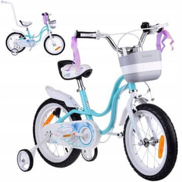 RoyalBaby dječji bicikl 14" Little Swan košara + bočni kotači RB14-18