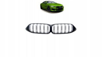 BMW 8 G15 F92 G14 G16 Maska dvostrukih rebara sjajno crna