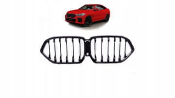 BMW X6 G06 F96 Maska hladnjaka s jednostrukim rebrima, sjajno crna