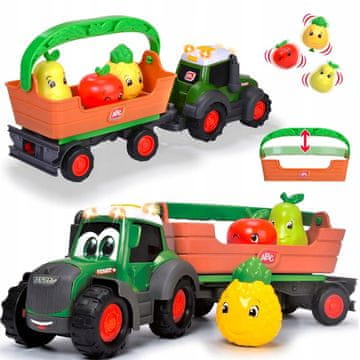 Traktor s odvojivom prikolicom, košarom i 3 voćke - igra se i osvjetljava 12 mjeseci+ ZA6182