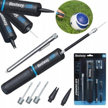 Bestway ručna pumpa za lopte, madrace i bicikle s zračnom čekićem 62321