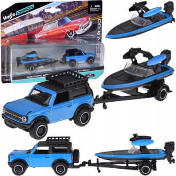 JOKOMISIADA Maisto licencirani metalni automobil Ford Bronco 2021 + brod 1:64 ZA5969