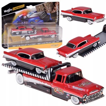 JOKOMISIADA Maisto licencirani metalni automobili Chevrolet Flatbed 1957 i Bel Air ZA5864