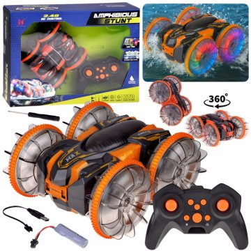 JOKOMISIADA AMPHIBIAN 2u1 akrobatski RC automobil na daljinsko upravljanje, pogoni, plutači, svjetla, RC0735