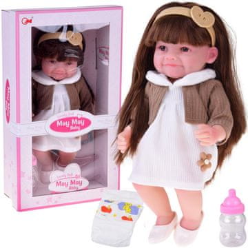 JOKOMISIADA Mekana gumena lutka 30 cm TOSIA duga kosa + bočica i pelena ZA5832