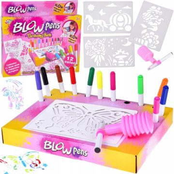 JOKOMISIADA AIRBRUSH set za kreativnu umjetnost - pumpa, flomasteri i šablone ZA5709