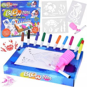 JOKOMISIADA AIRBRUSH set za kreativnu umjetnost - pumpa, flomasteri i šablone ZA5710