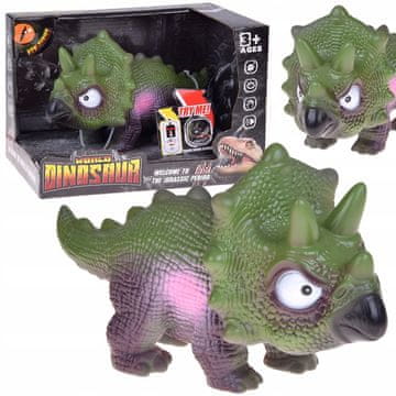 JOKOMISIADA Interaktivna gumena figurica dinosaura Triceratopsa s urlikom ZA5726