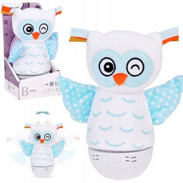 JOKOMISIADA Noćna lampa + glazbena kutija 2 u 1 OWL pomagalo za spavanje - LED lampa koja mijenja boju ZA5190