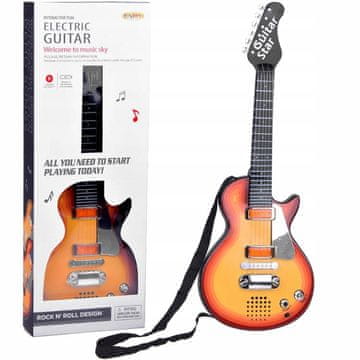 JOKOMISIADA Električna gitara igračka za djecu s melodijama, svjetlom i remenom IN0169 CI