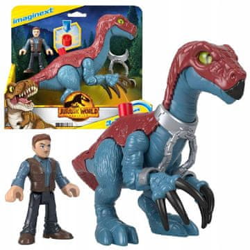 Mattel Jurski svijet Imaginext set Therizinosaurus + Owen ZA5096