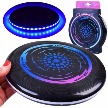 JOKOMISIADA Leteći svjetleći LED NLO disk 23 cm za zabavu bacanja ZA4957