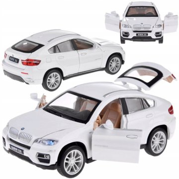 JOKOMISIADA BMW X6 metalni model automobila u mjerilu 1:32 bijeli SUV sa svjetlom i zvukom ZA4606