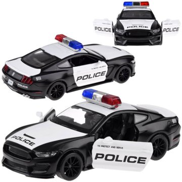 JOKOMISIADA Metalni policijski automobil Ford Shelby GT350 mjerilo 1:32 svjetla i svjetionik ZA4610